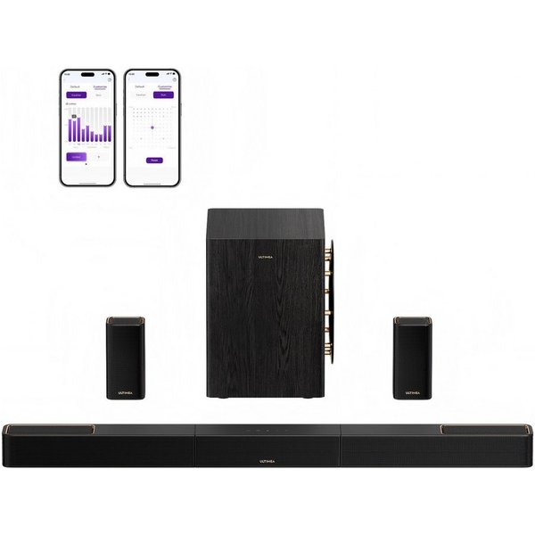Ultimea Skywave 5.1.4ch Series Soundbar 5.1.4-Kanal Dolby Atmos (surround sound system, 760 W, 360° SurroundX Audio, Verlustfreie Audioübertragung, Dolby Atmos)