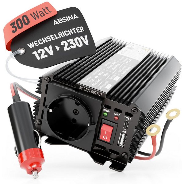 ABSINA Wechselrichter 12V auf 230V Spannungswandler - Modifizierter Sinus Wechselrichter, (1 St)