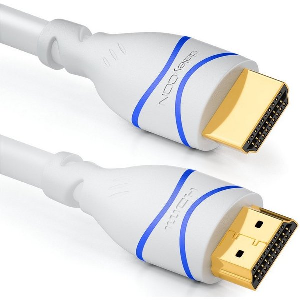 deleyCON deleyCON 10m HDMI Kabel HDMI 2.0 kompatibel 4K UHD 2160p FULL HD HDMI-Kabel