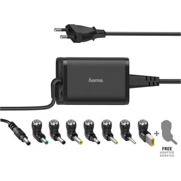 Hama Universal-Notebook-Netzteil, 15-19V/65W 8 Notebookstecker Notebook-Netzteil