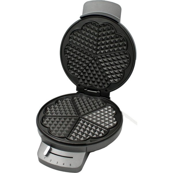 PRINCESS Waffeleisen Princess 132380 Waffelautomat – Thermostat – 5 herzförmige Waffeln, 1200 W, 5 herzförmige Waffeln pro Portion - 1200 Watt