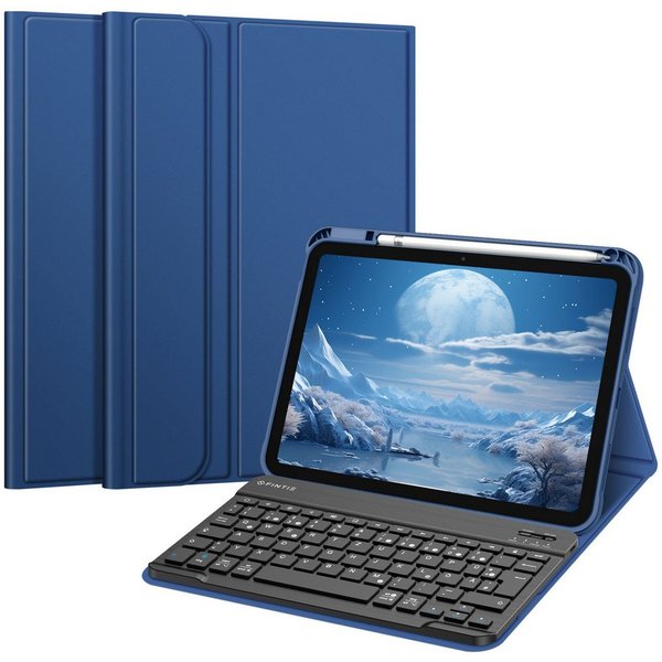 Fintie für iPad 11. Generation 11" 2025(A16), iPad 10. Generation 2022 10.9" Apple-Tastatur (Case mit Pencil Halter, magnetisch Abnehmbarer Tastatur(QWERTZ Layo