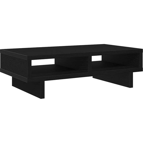 vidaXL Monitorständer Monitorständer Schwarz Eichen-Optik 50x27x15 cm Holzwerkstoff