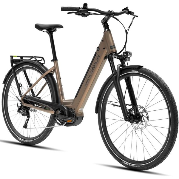 DERUIZ E-Bike Cityrad 28 Zoll Quartz Pro 2026, 100 Nm Mittelmotor, 644 Wh, bis 161 km, 9 Gang SHIMANO Shimano CUES RD-U3020 Schaltwerk, Kettenschaltung, Mittelm