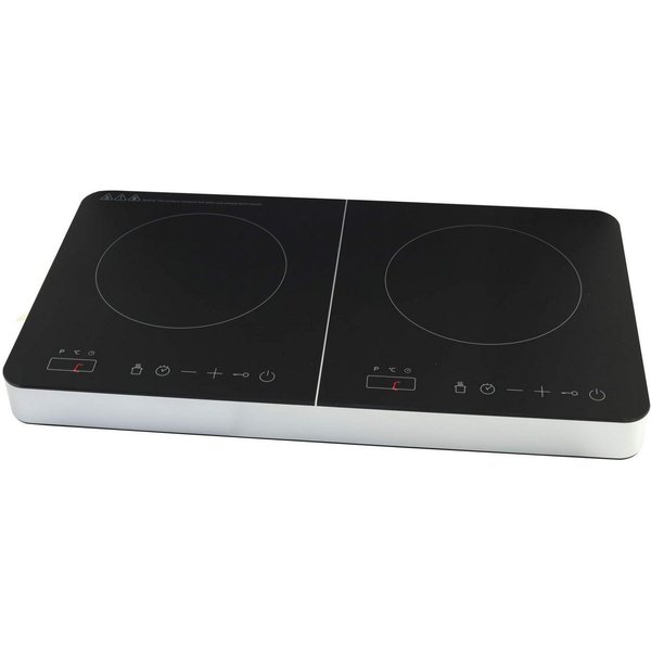 DESKI Doppel-Induktionskochplatte DESKI Doppel Induktionskochfeld mit Touch Display elektrisch 2xØ22 cm