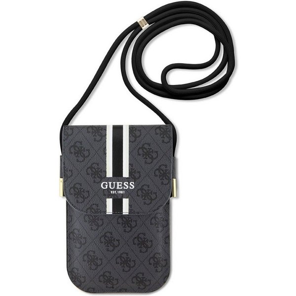Guess Handytasche Guess 4G Leather Stripes Handytasche - Schwarz