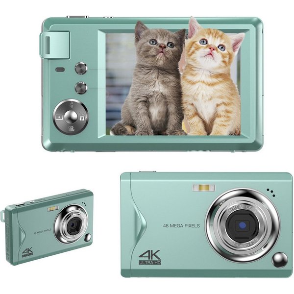 FANNOU Digitalkamera 48MP 1080P FHD Fotokamera Kompaktkamera (inkl. mit Autofokus 16X Digitalzoom Fotoapparat Tragbare, Kompaktkamera mit 32GB SD-Karte für Kind