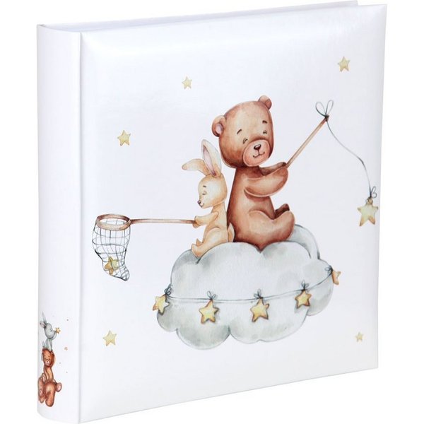IDEAL TREND Fotoalbum Cat & Bears Fotoalbum 30x30 cm 100 weiße Seiten Baby Kinder Foto Album