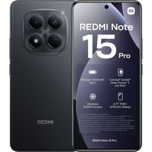 Xiaomi Redmi Note 15 Pro 4G 12+512GB Smartphone Handy (200 MP Kamera)
