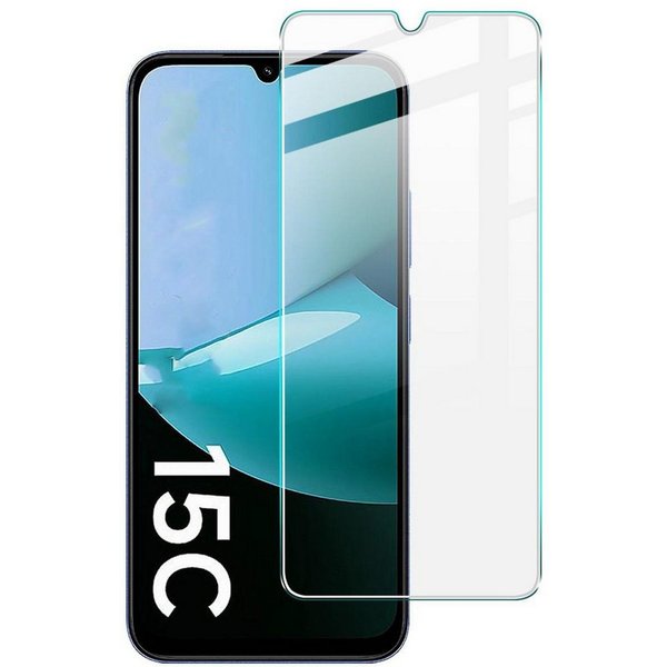 Wigento Displayschutzglas 1x für Xiaomi Redmi 15C 5G / 4G Bildschirmschutz 9H HD Hartglas für Xiaomi Redmi 15C 5G / 4G, 0,26mm 9H 2.5D Hart Glas Folie, hoher Sc
