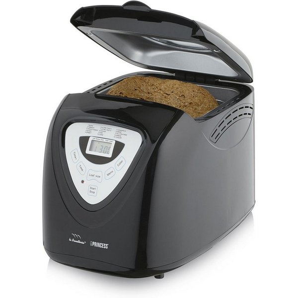 PRINCESS Brotbackautomat Princess 152009 Brotbackautomat – Ideal für Spezialdiäten oder bei All, 15 Programme, 600 W, 15 digitale Programme - 900 g - Schwarz