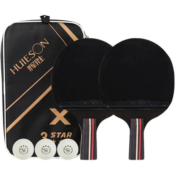 Sport-Knight® Tischtennisschläger Premium Tischtennis-Set, 6-teilig, Penhold- & Handshake-Griffvarianten (Premium Tischtennis-Set, 6-teiliges Set mit Schlägern,