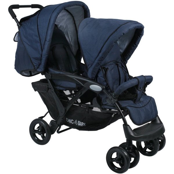 CHIC4BABY Geschwisterwagen Duo, mit feststellbaren Doppelschwenk-Vorderrädern