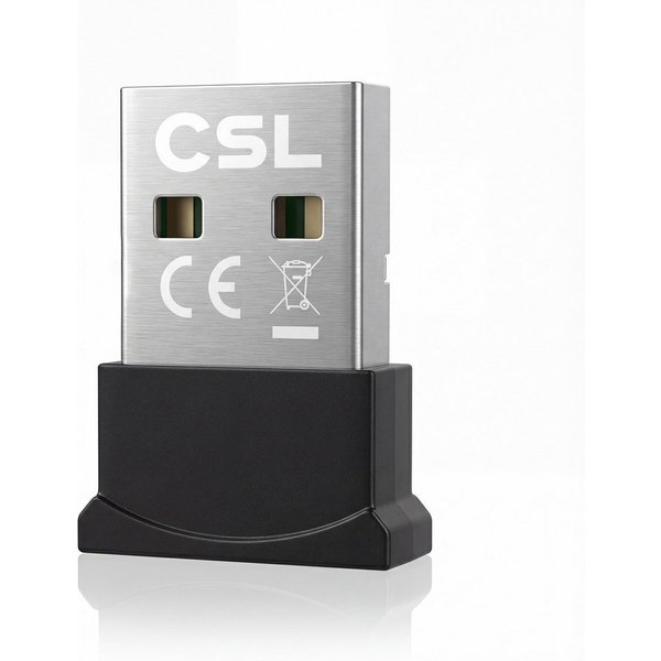 CSL BT USB Stick Nano, BT5.3 Adapter Dongle, Empfänger & Sender, bis 20 m Bluetooth-Adapter USB-A, 7 Geräte, für Kopfhörer, Lautsprecher, Maus, Tastatur, Window