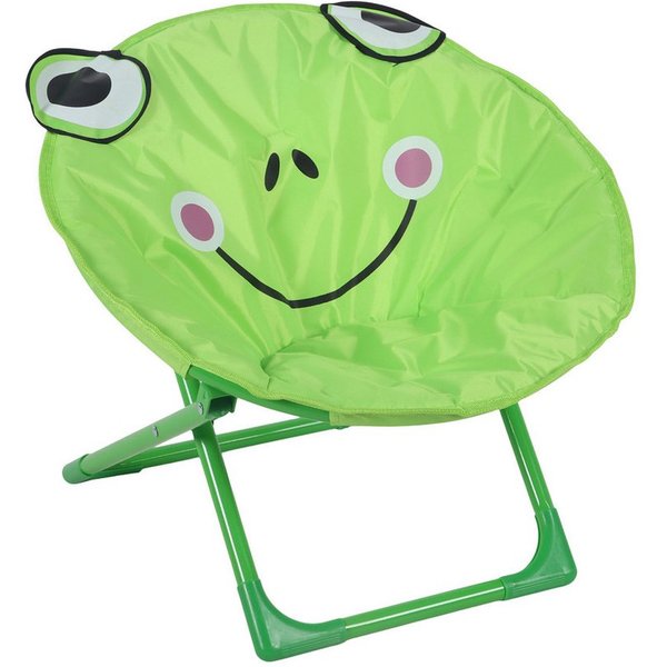 relaxdays Campingstuhl Faltbarer Moonchair für Kinder (1 St), Frosch