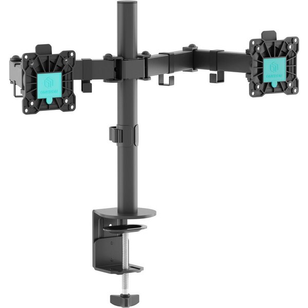 ONKRON Monitor-Halterung 13-32 Zoll, bis 8 kg pro Arm, VESA 75x75-100x100, D221E-B, (bis 32 Zoll, höhenverstellbar, schwenkbar, neigbar, drehbar, Kabelmanagemen