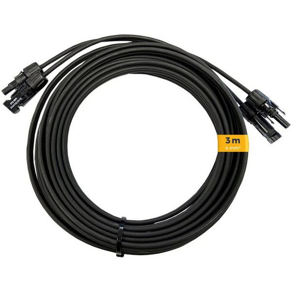 Kleines Kraftwerk Solarkabel, (300 cm), PV Kabel, Solarstecker, Solar Verlängerungskabel
