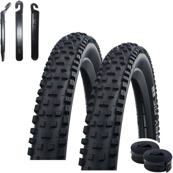 maxxi4you Fahrradreifen 2 x Schwalbe Nobby Nic Addix 29 x 2,25 Schwarz + 2 x DV19 inkl. RH