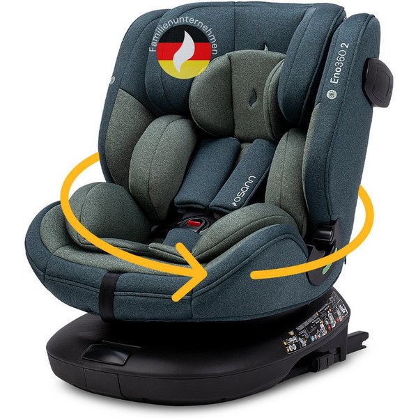 Osann Autokindersitz Eno360 2, Reboarder 360 Grad drehbar, Kindersitz ab 1 Jahr mit Isofix, ab: Geburt, bis: 12 Jahre, ab: 40 cm, bis: 150 cm, erleichtertes Ans