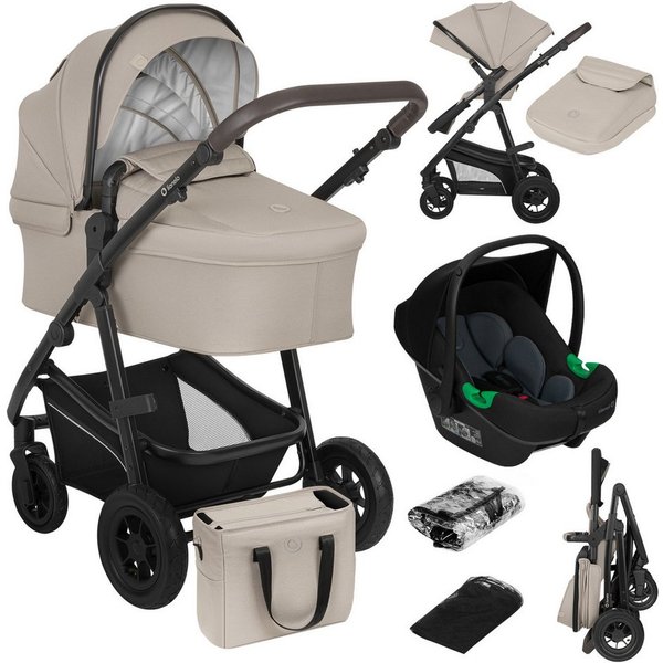 lionelo Kombi-Kinderwagen BIANKA 3 IN 1, (Set 3in1), Erschwinglicher, hochwertiger Kinderwagen