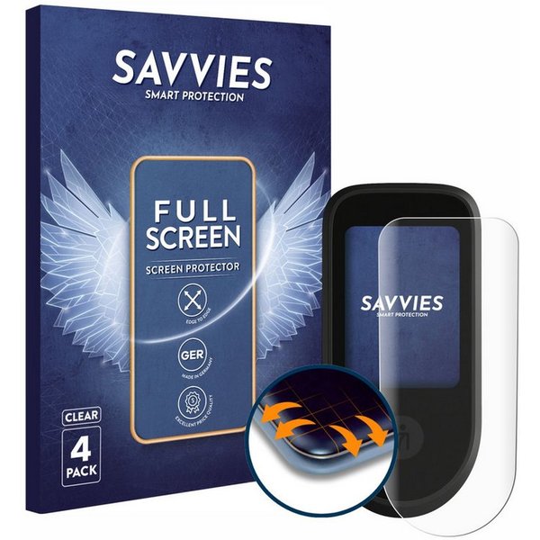 Savvies Displayschutzfolie Fullscreen Schutzfolie für Segway Ninebot Max G3 D, 4 Stück, Displayschutz Folie Fullcover Klar Transparent