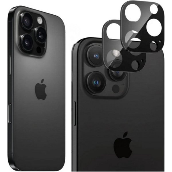 CLM-Tech Kameraschutzglas 2X iPhone 16 Pro Max Kameraglas kristallklar für iPhone 16 Pro Max 6,9 Zoll, Linse Schutzglas 9H Glas - Folie kristallklar 2X Stück, 2