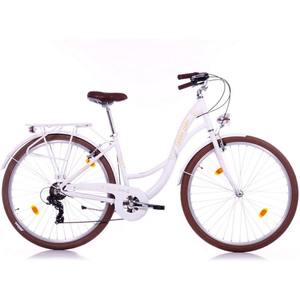 BERLIN BIKE Cityrad Bella 2 Damen Hollandrad 28 Zoll – Alurahmen & Shimano 7‑Gang, Shimano RD-TY300 Schaltwerk, Kettenschaltung, (Set, Shimano 7-Gang-Schaltung)