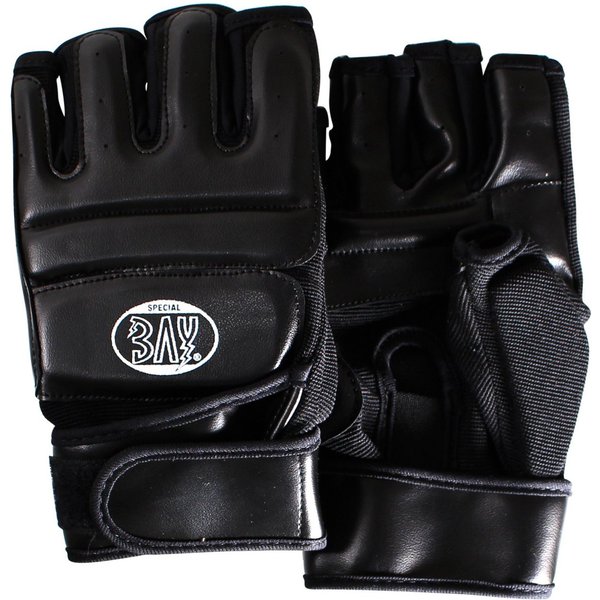 BAY-Sports MMA-Handschuhe FIT Krav Maga Wing Tsun Handschutz Handschützer schwarz, XXS - XXL Erwachsene und Kinder