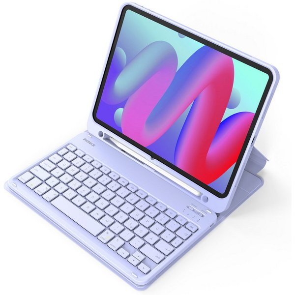 Inateck Tastatur Hülle für iPad 11Gen A16, iPad 10, iPad Air 11'' M4 M3 iPad-Tastatur