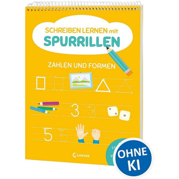 Schreiben lernen mit Spurrillen - Zahlen und Formen / diverse