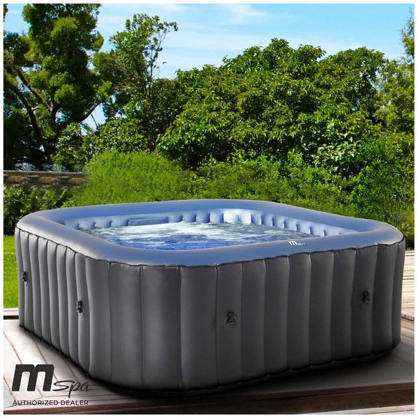 BRAST Whirlpool aufblasbar Tekapo für 4-6 Personen, aufblasbares Aufstellbecken, aufblasbarer Whirlpool, (In-Outdoor Pool 108 Massagedüsen Timer Heizung), Aufbl