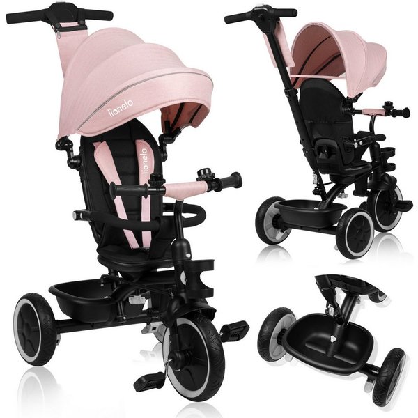 lionelo Dreirad-Kinderwagen BERRY, undurchdringliche Räder/ideal zum Erlernen des Fahrens/ab 9 Monaten