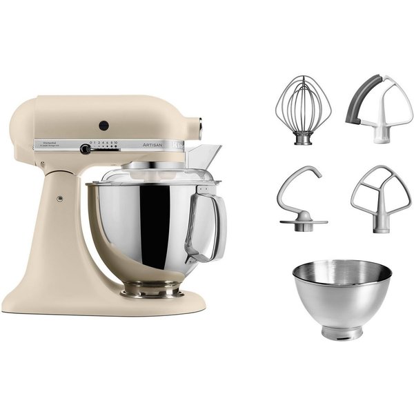 KitchenAid Küchenmaschine 5KSM175PSEFL Fresh Linen, 300 W, 4,8 l Schüssel, mit Zubehör im Wert von ca. 112,-€ UVP