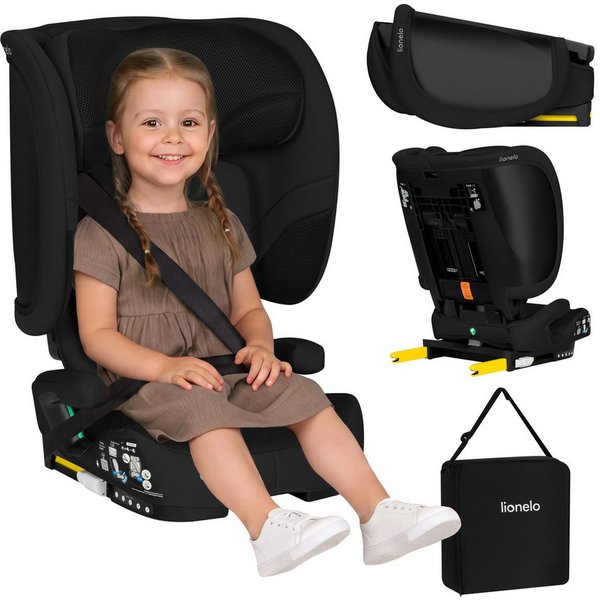 lionelo Autokindersitz ORIN I-SIZE, ab: ab ca. 3,5 Jahren, bis: bis ca. 12 Jahren, ab: 100 cm, bis: 150 cm, (Kindersitz mit Transporttasche und Becherhalter), i