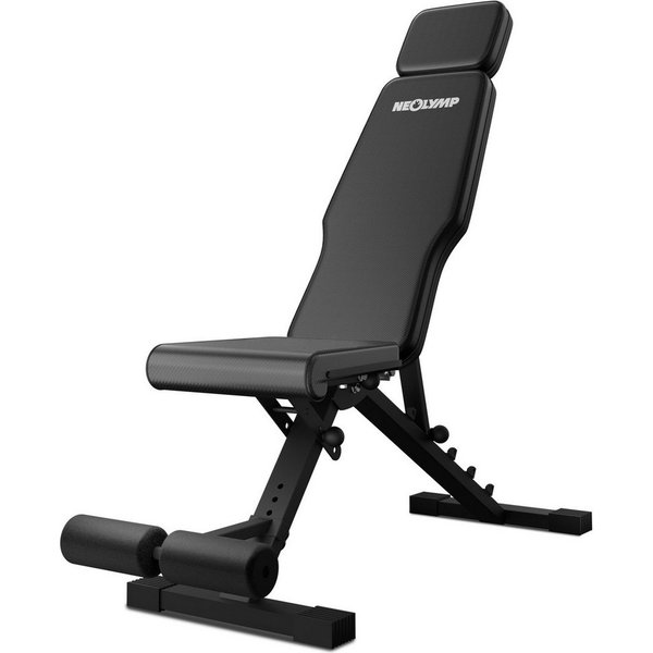 NEOLYMP Hantelbank Hantelbank für Zuhause – bis 450 kg belastbar – klappbar & verstellbar, (1-teilige Hantelbank inkl. Trainings-Ebook & App-Zugang), Trainingsb