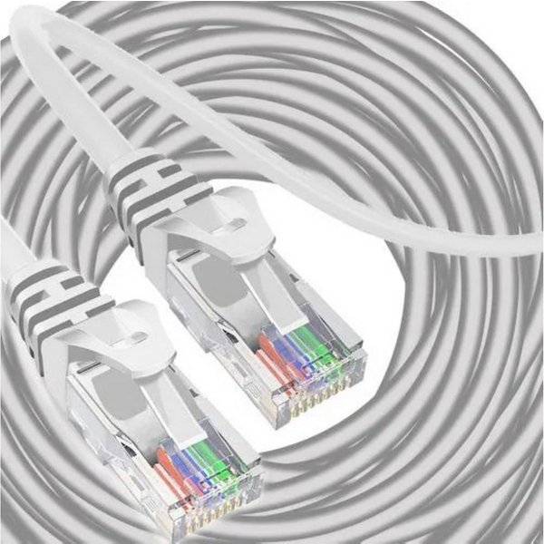 IZOXIS LAN Kabel 30m RJ45 Ethernet Netzwerkkabel Internet Patchkabel Weiß LAN-Kabel, RJ45, RJ45 (3000 cm), 30m Patchkabel mit Knickschutz und stabiler Kupferlei
