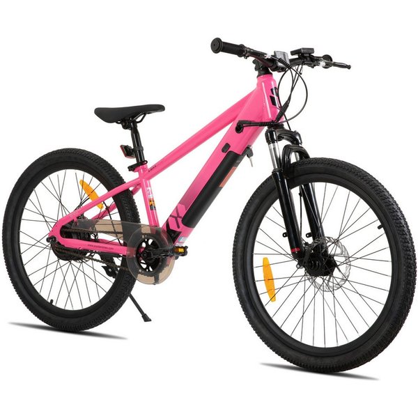 HILAND E-Bike 20/24 Zoll E‑Mountainbike 24V 250W Akku abnehmbar Kinder u. Erwachsene, Heckmotor, 124,8 Wh