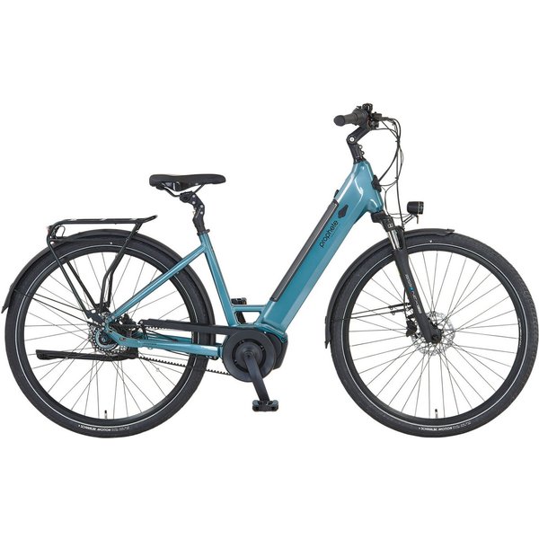 Prophete E-Bike Trekkingrad Geniesser 5.0 mit Gates Riemenantrieb, 7 Gang Shimano Nexus Schaltwerk, Nabenschaltung, Mittelmotor, 540 Wh, Suntour Parallelogramm 
