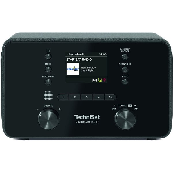 TechniSat DIGITRADIO 550 IR Internet-Radio (Digitalradio (DAB), Internetradio, FM-Tuner mit RDS, 10 W, Bluetooth, App-Steuerung, Fernbedienung, Farbdisplay, WLA