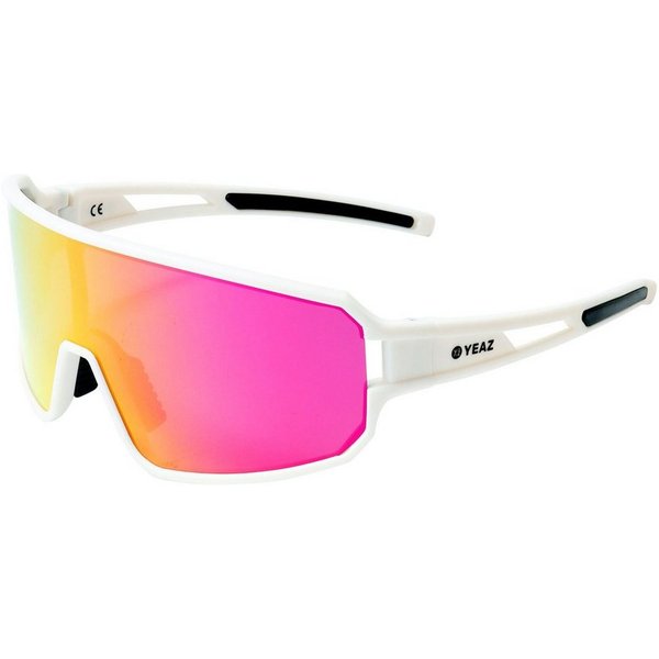 YEAZ Sportbrille SUNWAVE sport-sonnenbrille creme white/pink, Guter Schutz bei optimierter Sicht