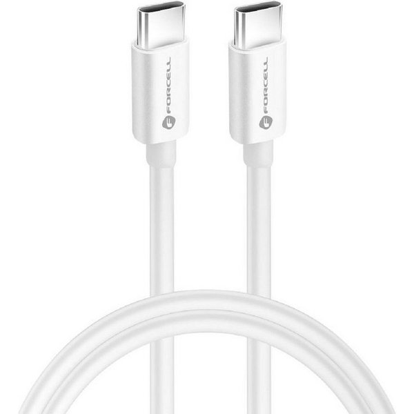 Forcell Ladekabel Typ C zuTyp C QC4.0 5A/20V PD100W 1m Weiß Smartphone-Kabel