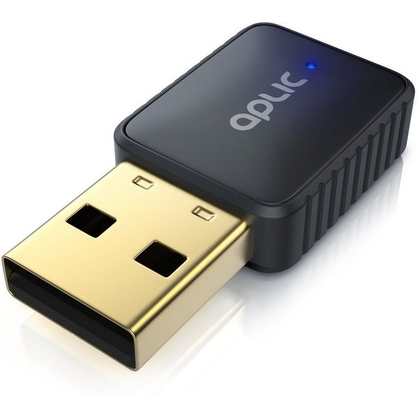 Aplic WLAN-Dongle WiFi Stick Dual Band 600 MBit/s 2,4 GHz + 5 GHz / 802.11 ac/n/g/b/h, schnelles WLAN für PC und Notebook, einfache Installation