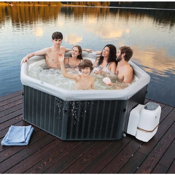 mSpa Whirlpool TUSCANY XXL 2026- Ø 193 x 65 cm - ganzjährig Outdoor Pool - F-TU062W, Plug & Play System - Whirlpool zum Selbstaufbau, vorgefertigte Bauweise, in