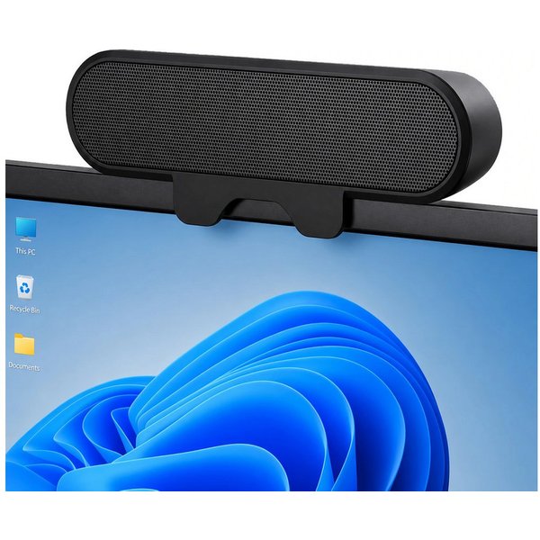 Bolwins P42C PC Lautsprecher mit Monitor Clip, USB Soundbar 10W für Laptop PC-Lautsprecher nicht relevant (nicht relevant, 10 W, Monitor-Clip mit Silikonschutz,