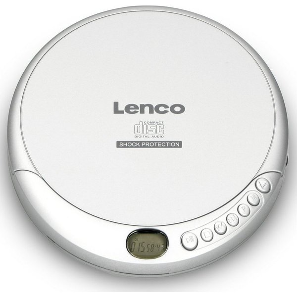 Lenco CD-201SI CD-Radiorecorder (LCD-Display mit Anti-Schock, Hörbuch-Funktion und Auto-Abschaltung)