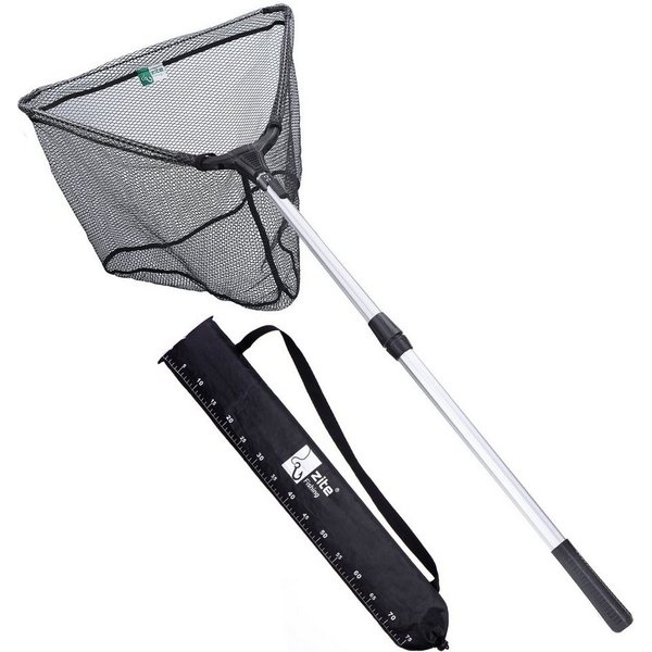 Zite Angelkescher Gummiert & Teleskopisch 160cm mit Maßband Tasche