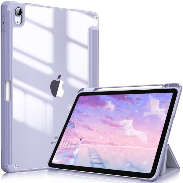 Fintie Tablet-Hülle für iPad Air 11'' M4/M3/M2(2026/2025/2024), iPad Air 5/4 Gen 2022/2020 10.9 Zoll, mit Stifthalter, Hülle mit transparenter Hartschale auf de