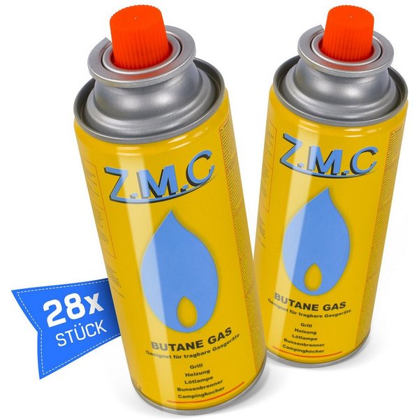 ZMC Gaskartusche 28x Butan Gas Kartusche 227g MSF-1a Gaskartuschen, Zubehör für Gaskocher Gaskartusche Campingkocher Butangas 227g, 227g