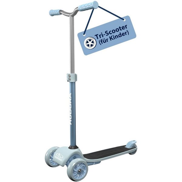 Hudora Dreiradscooter Tri-Scooter, Kickboard für Kids und Teens, höhenverstellbar, einklappbar