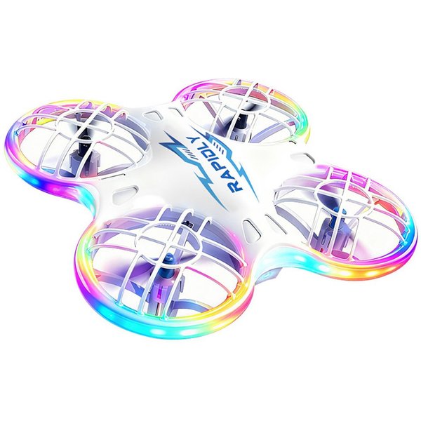 Rolipo RC LED Mini-Quadcopter, Tragbarer Drohne, Ein-Knopf Start/Landung Drohne (Höhenhaltefunktion, Bunte LED-Beleuchtung, Kindertag Geschenke)